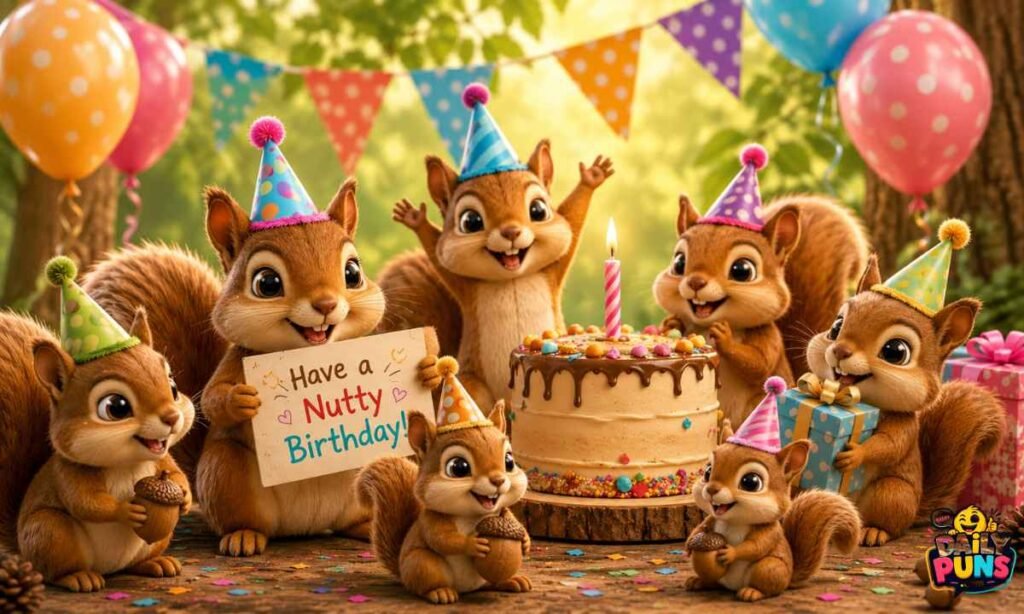 Birthday Squirrel Puns