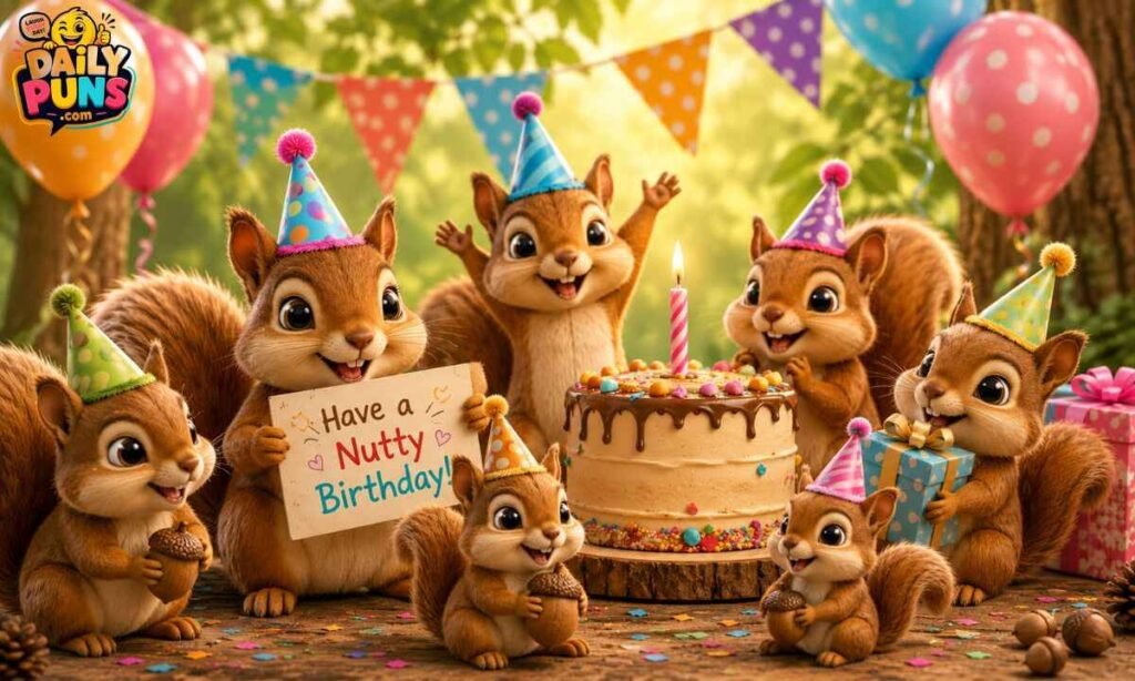 Birthday Squirrel Puns