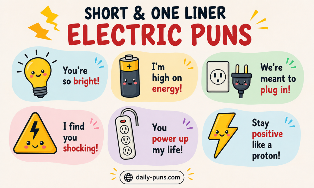 Short and One Liner Electric Pun