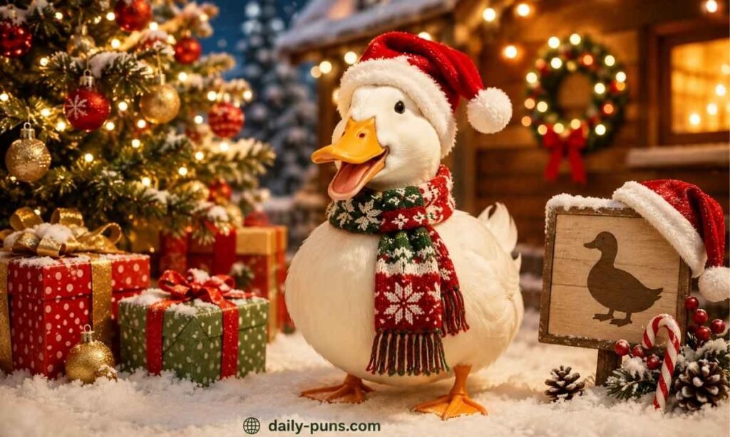 Cheerful Christmas Duck